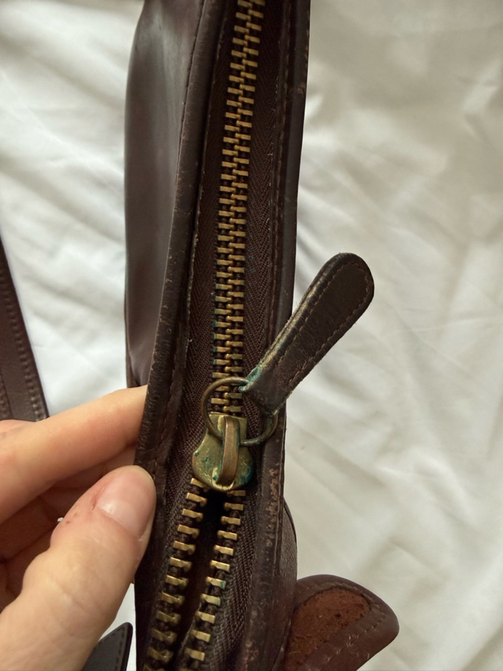 Vintage coach leather bag, made in USA - Picture 4 of 5